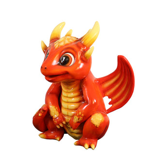 Red Fire Dragon Statue