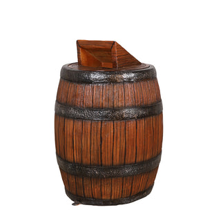 Barrel Trash Can