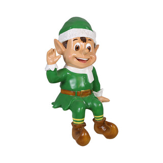 Sitting Santa Elf (green)