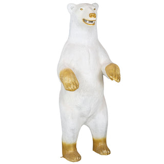 Catalog Christmas Props 2505-4002-3 POLAR BEAR STANDING (WHITE/GOLD)