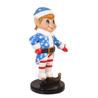 ELF BOY STANDING (US FLAG)
