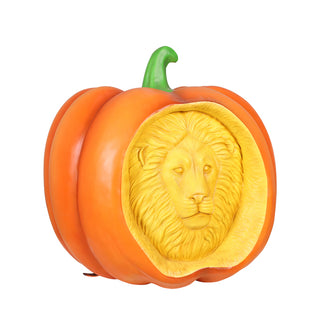 LION CARVED PUMPKIN