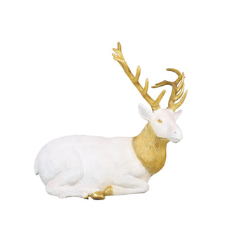SITTING STAG (WHITE/GOLD)