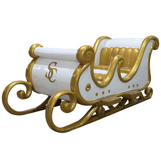 SANTA SLEIGH 4 SEATER (WHITE/GOLD)