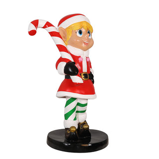 ELF GIRL WITH CANDY CANE (RED)