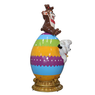 Easter Egg With Lam And Bunny