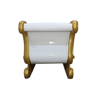 SANTA SLEIGH 4 SEATER (WHITE/GOLD)