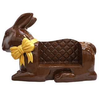 EASTER CHOCOLATE BUNNY SOFA (CHOCOLATE WITH GOLD SCARF HIGH GLOSS)
