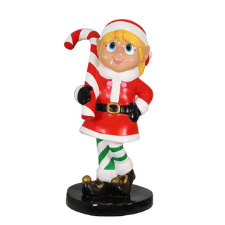 ELF GIRL WITH CANDY CANE (RED)